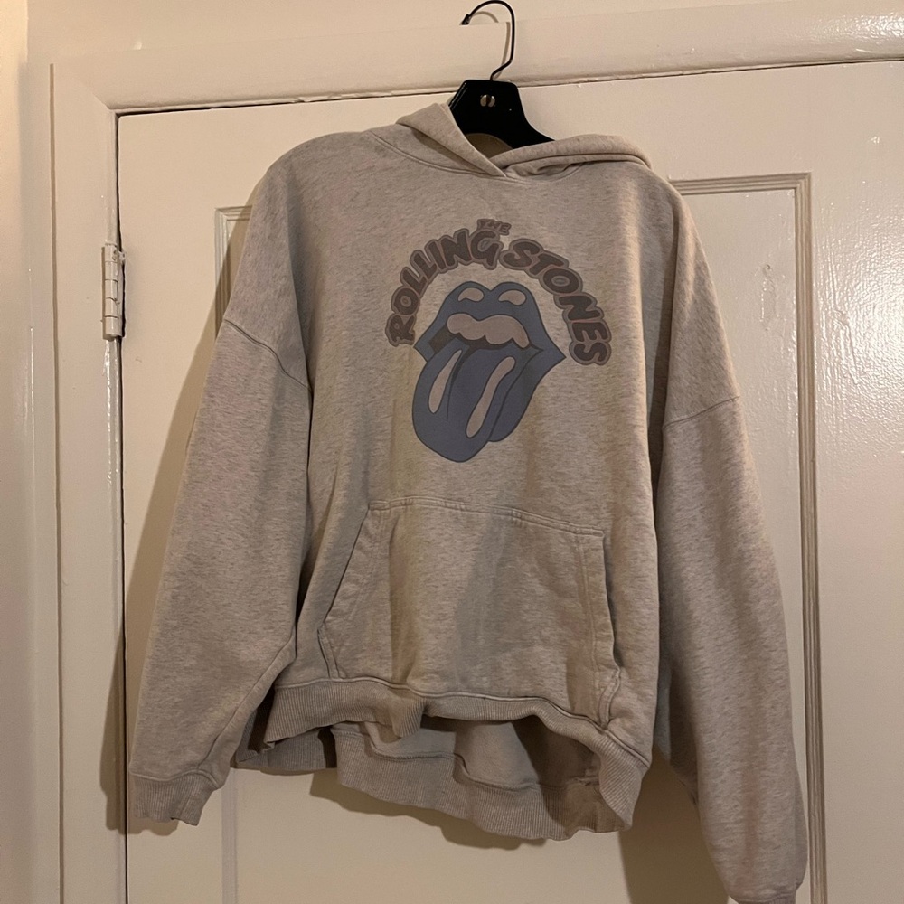 American Eagle Outfitters Gray Rolling Stones Hoodie